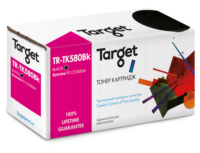 Картридж Kyocera Target (TK-580K BLACK) (3,5К) для FS-C5150/ECOSYS P6021 черный
