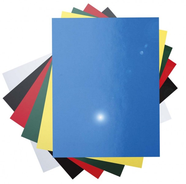 Обложки картон глянец А4, 250г/м2, синие (100)
